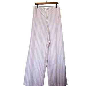 SKIMS Womens Pajama Pants Pink Stripe‎ Wide Leg Full Length Lounge Sleepwear 3X